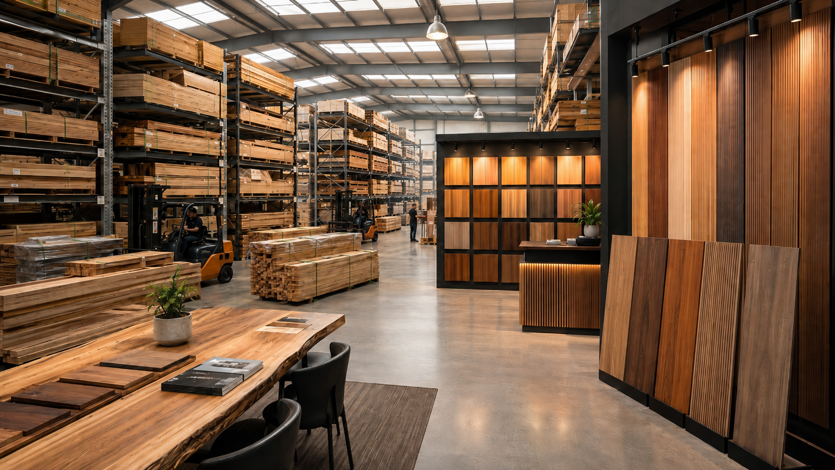 Premium architectural wood inventory stocked at iLumber supply partners