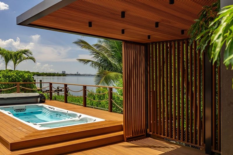 Premium thermally modified wood cladding on a modern exterior