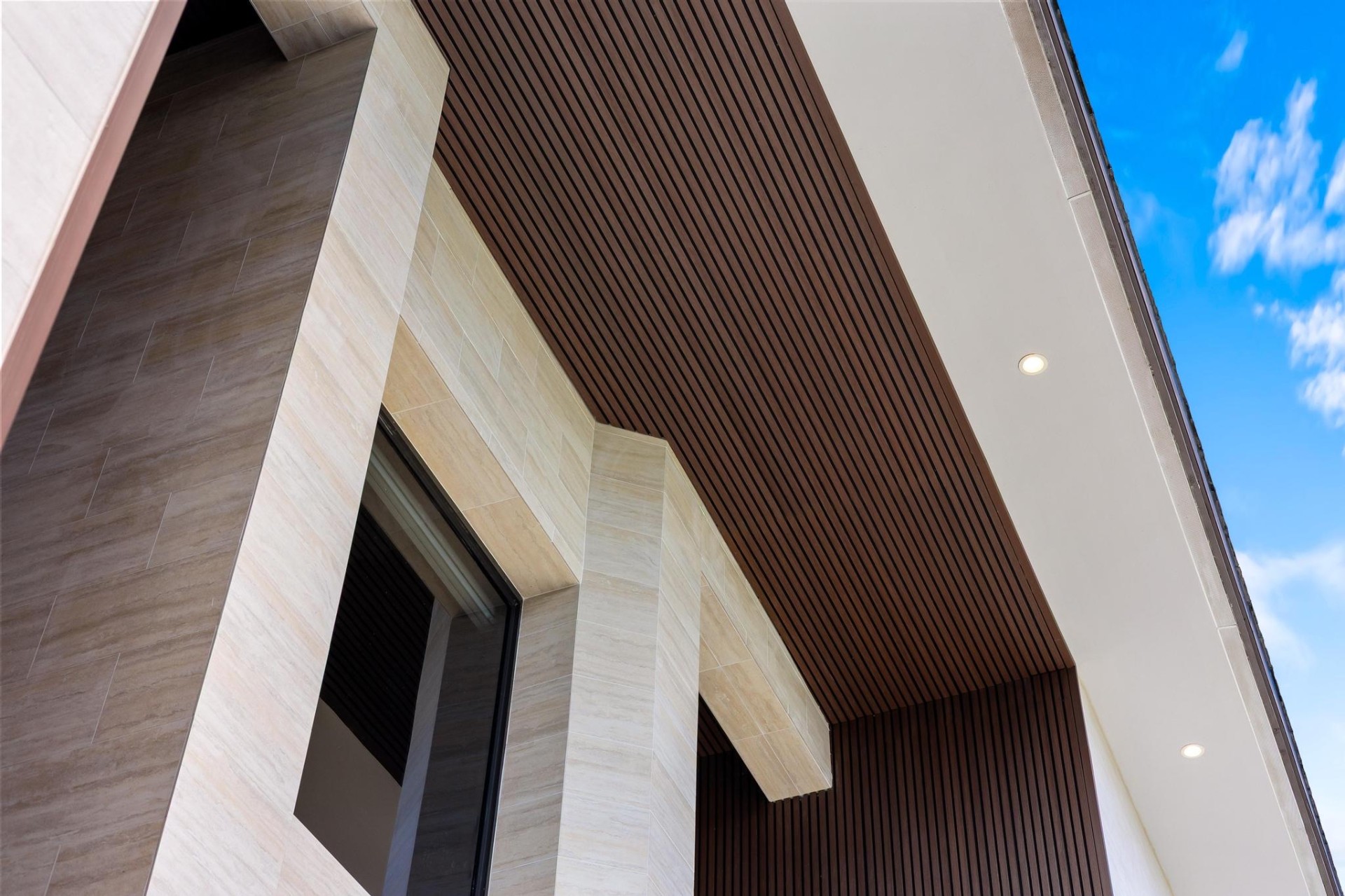 Composite cladding on a long-lasting modern exterior facade